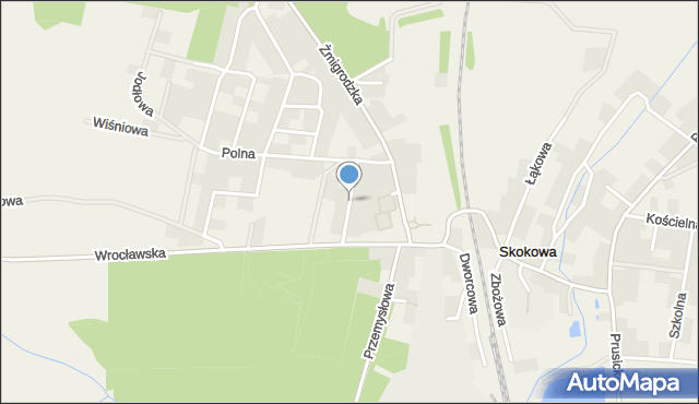 Skokowa, Ogrodowa, mapa Skokowa