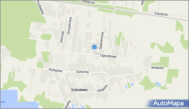 Sobolewo gmina Supraśl, Ogrodowa, mapa Sobolewo gmina Supraśl