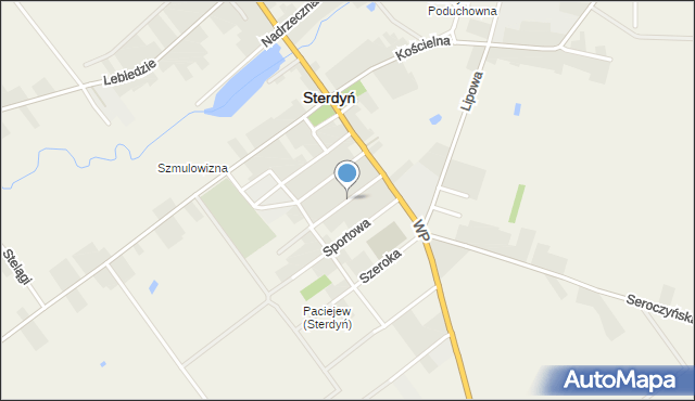 Sterdyń, Ogrodowa, mapa Sterdyń
