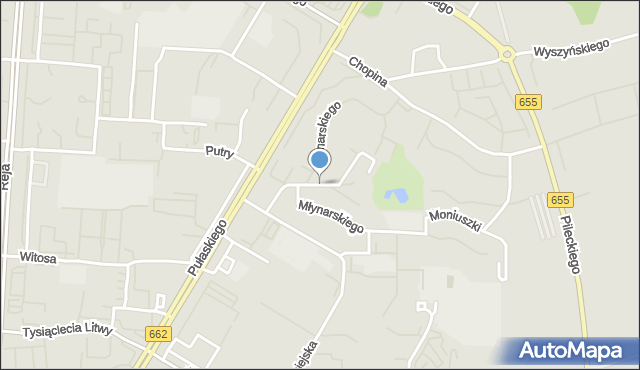 Suwałki, Ogińskiego Michała Kleofasa, mapa Suwałk