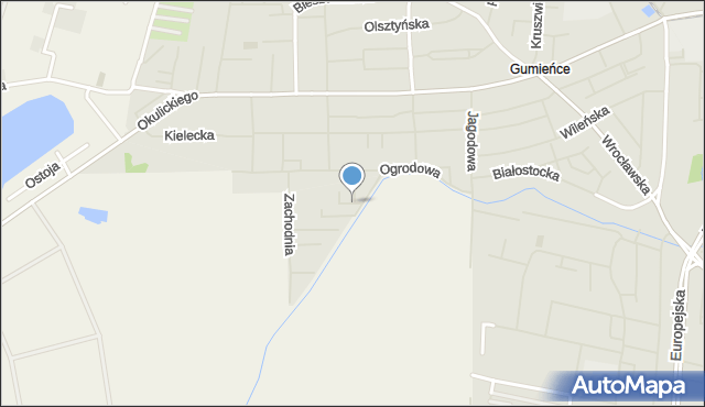 Szczecin, Ogrodowa, mapa Szczecina