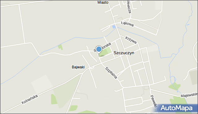 Szczuczyn powiat grajewski, Ogrodowa, mapa Szczuczyn powiat grajewski