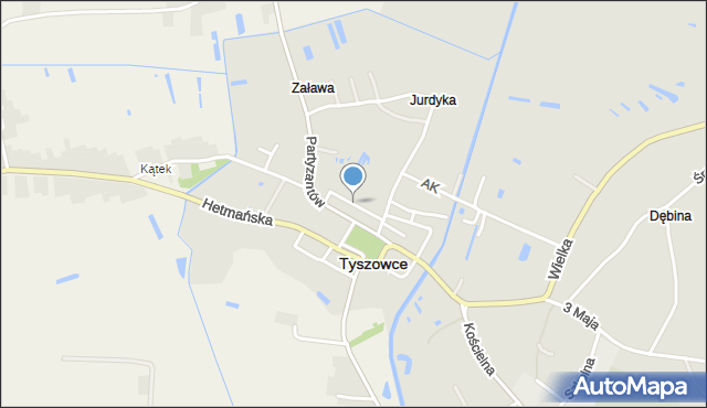 Tyszowce, Ogrodowa, mapa Tyszowce