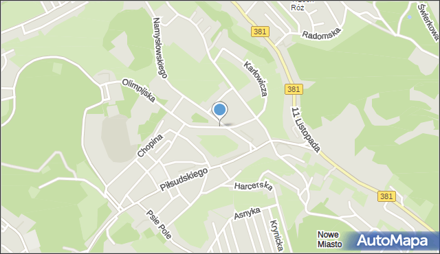 Wałbrzych, Ogińskiego Michała Kleofasa, mapa Wałbrzycha