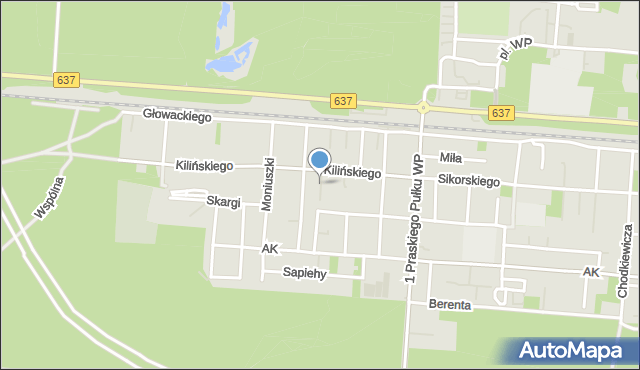 Warszawa, Ogrodowa, mapa Warszawy