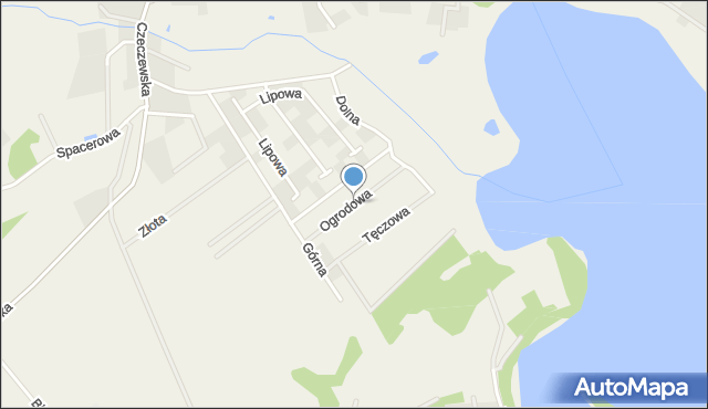 Warzno, Ogrodowa, mapa Warzno