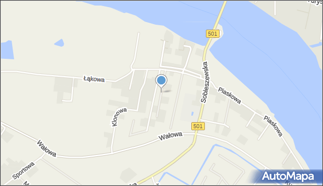 Wiślinka, Ogrodowa, mapa Wiślinka