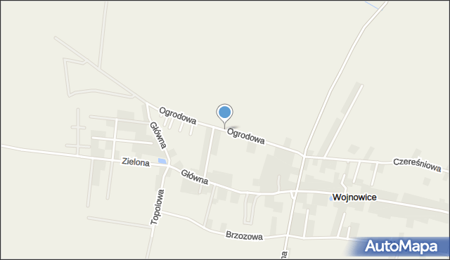 Wojnowice gmina Czernica, Ogrodowa, mapa Wojnowice gmina Czernica