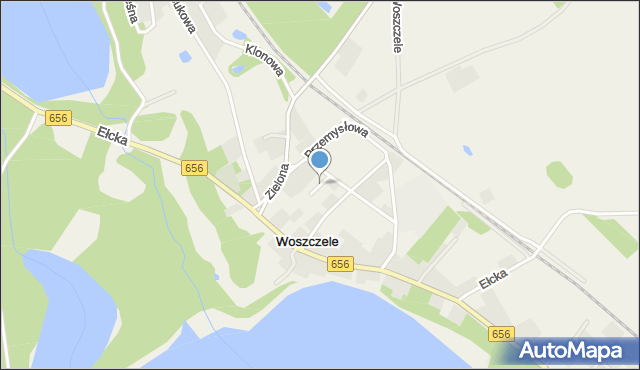 Woszczele, Ogrodowa, mapa Woszczele