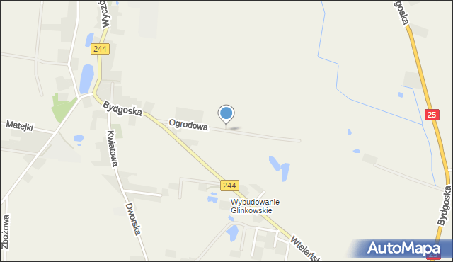 Wtelno, Ogrodowa, mapa Wtelno