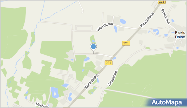 Piekło Dolne, Ojcowska, mapa Piekło Dolne