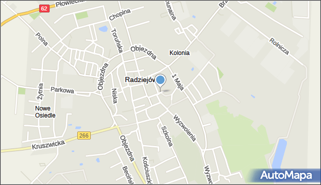Radziejów, Ojca Świętego Jana Pawła II, mapa Radziejów