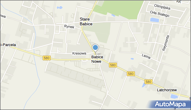 Babice Nowe, Okulickiego-Niedźwiadka Leopolda, gen., mapa Babice Nowe