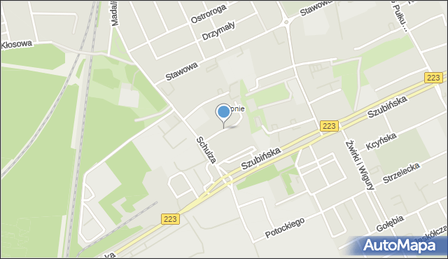 Bydgoszcz, Okrzei Stefana, mapa Bydgoszczy