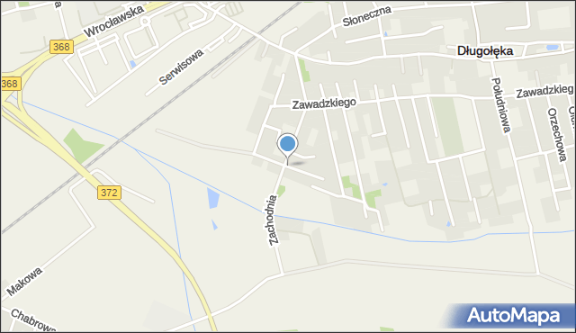 Długołęka powiat wrocławski, Okrężna, mapa Długołęka powiat wrocławski