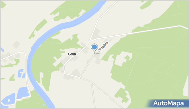 Gola gmina Dąbie, Okrężna, mapa Gola gmina Dąbie