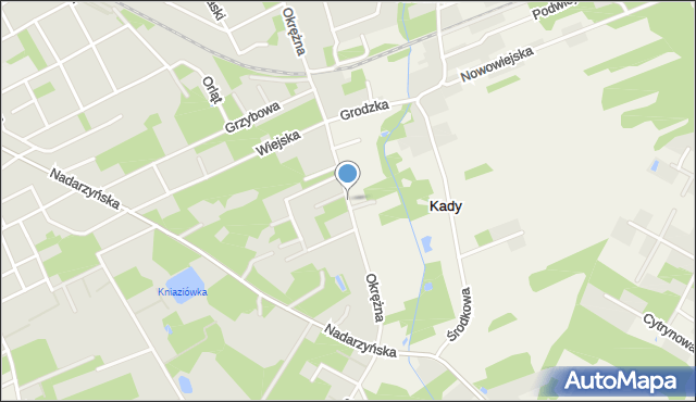 Kady, Okrężna, mapa Kady