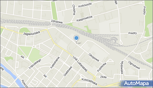 Kołobrzeg, Okopowa, mapa Kołobrzegu