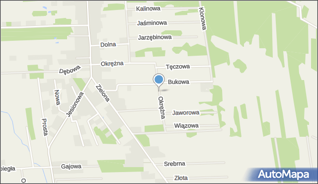 Łysiec, Okrężna, mapa Łysiec