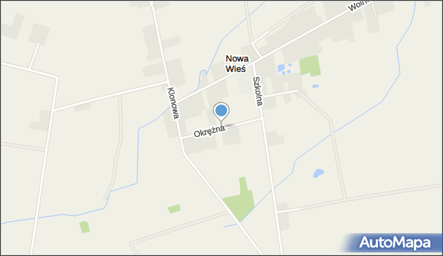 Nowa Wieś gmina Sokołów Podlaski, Okrężna, mapa Nowa Wieś gmina Sokołów Podlaski