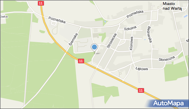 Nowe Miasto nad Wartą, Okrężna, mapa Nowe Miasto nad Wartą