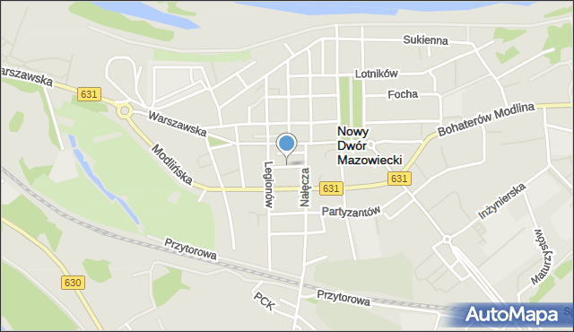 Nowy Dwór Mazowiecki, Okrzei Stefana, mapa Nowy Dwór Mazowiecki