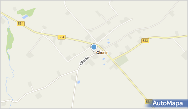 Okonin gmina Gruta, Okonin, mapa Okonin gmina Gruta