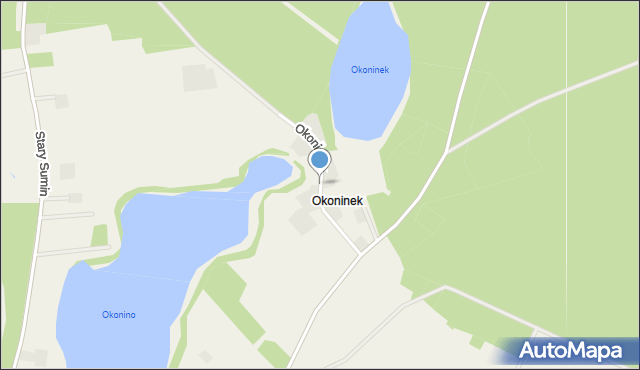 Okoninek, Okoninek, mapa Okoninek