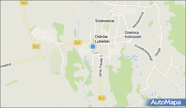 Ostrów Lubelski, Okopowa, mapa Ostrów Lubelski