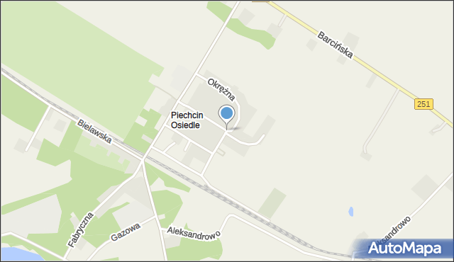 Piechcin, Okrężna, mapa Piechcin