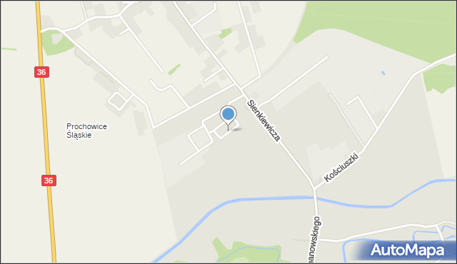 Prochowice, Okrężna, mapa Prochowice