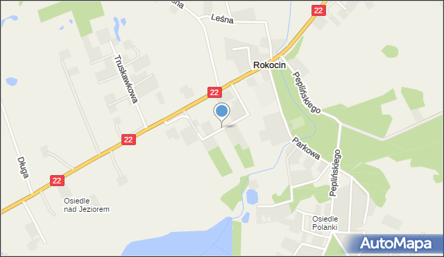 Rokocin, Okrężna, mapa Rokocin