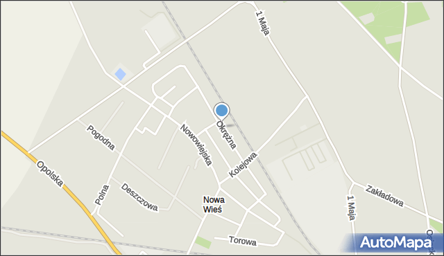 Strzelce Opolskie, Okrężna, mapa Strzelce Opolskie