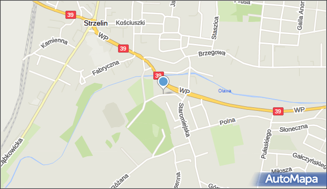 Strzelin, Okrzei Stefana, mapa Strzelin