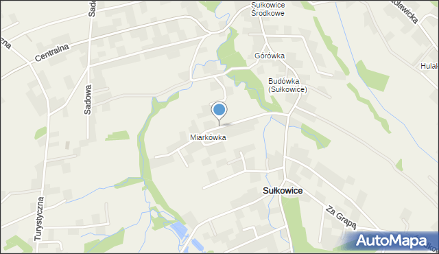Sułkowice gmina Andrychów, Okrężna, mapa Sułkowice gmina Andrychów