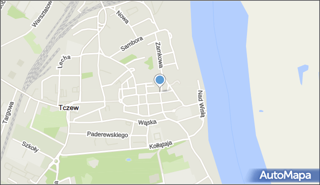 Tczew, Okrzei Stefana, mapa Tczew