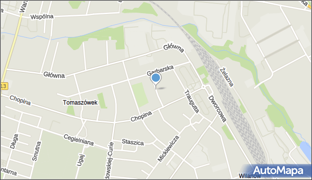 Tomaszów Mazowiecki, Okrzei Stefana, mapa Tomaszów Mazowiecki