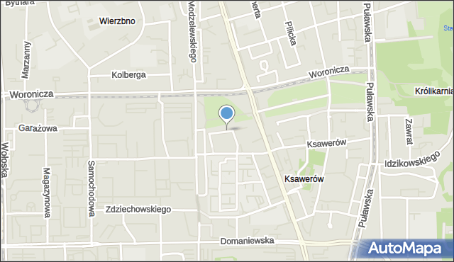 Warszawa, Okęcka, mapa Warszawy