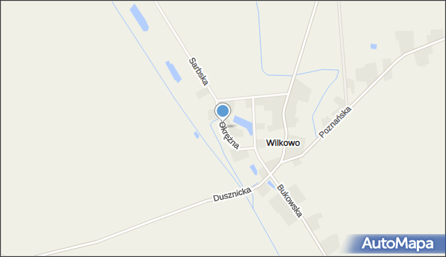 Wilkowo gmina Duszniki, Okrężna, mapa Wilkowo gmina Duszniki