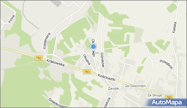 Żarki gmina Libiąż, Okulickiego-Niedźwiadka Leopolda, gen., mapa Żarki gmina Libiąż