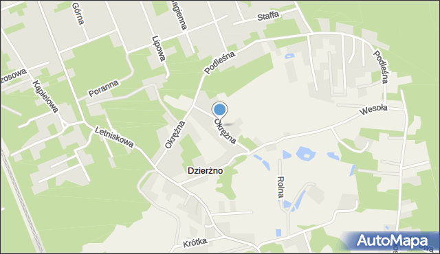 Żarki-Letnisko, Okrężna, mapa Żarki-Letnisko