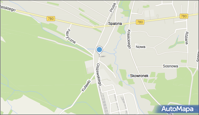 Alwernia, Olszewskiego Karola, mapa Alwernia