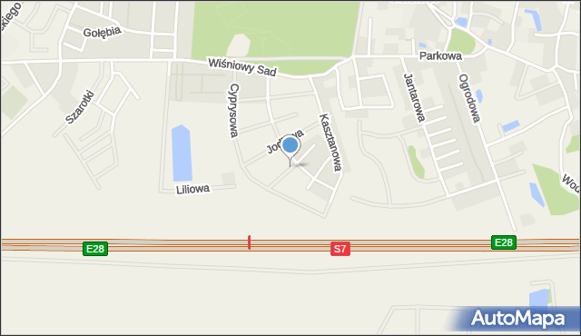 Bąkowo gmina Kolbudy, Olchowa, mapa Bąkowo gmina Kolbudy