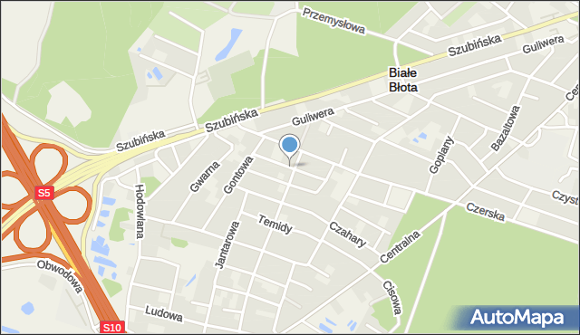 Białe Błota powiat bydgoski, Olchowa, mapa Białe Błota powiat bydgoski