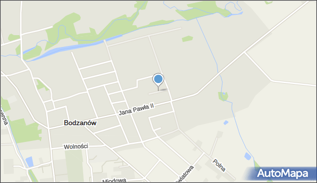 Bodzanów powiat płocki, Olchowa, mapa Bodzanów powiat płocki