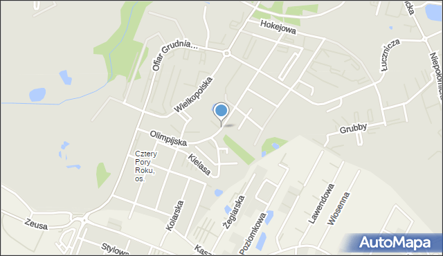 Gdańsk, Olimpijska, mapa Gdańska