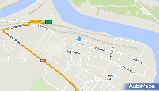 Gdańsk, Oliwska, mapa Gdańska