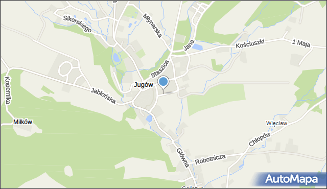 Jugów, Olimpijska, mapa Jugów