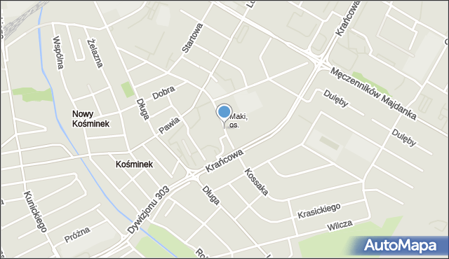 Lublin, Olchowa, mapa Lublina