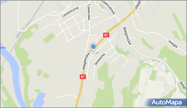 Nowy Sącz, Olszewskiego Karola, mapa Nowego Sącza